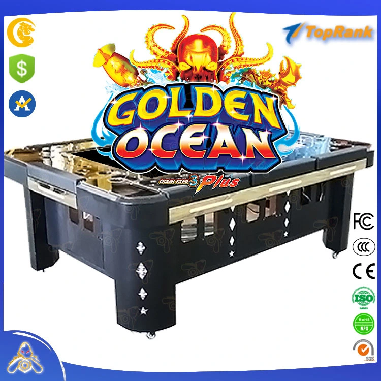 High Profit Coin Operated Games Metal Arcade Amusement Machine Video 55 Inch 8 Player Fish Game Tables Ocean King 3 Plus Golden Ocean