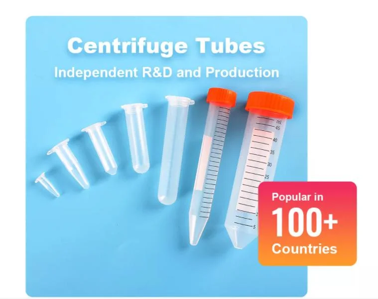 10ml de tubo de centrífuga de fondo cónico con tapón de rosca