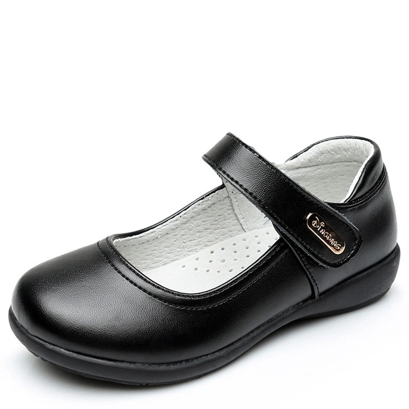 Student Back to School Kids Shoes Black Leather Kids School Shoes