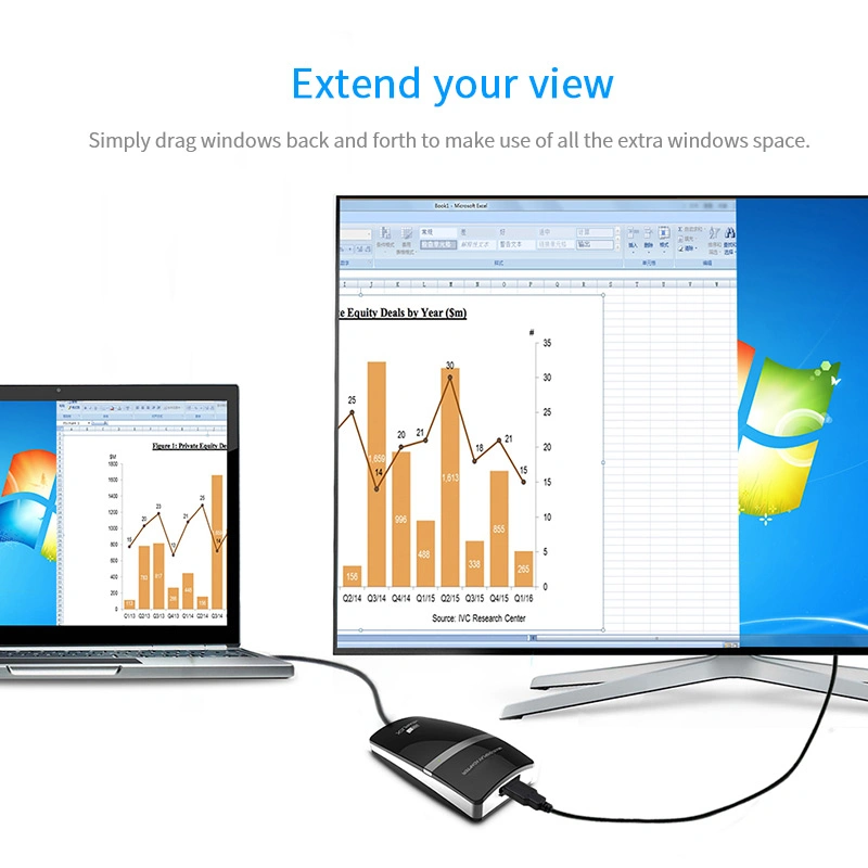 Adaptador USB 3,0 a HDMI DVI, Video VGA Card Graphics Display Converter adaptador USB para monitores adicionales