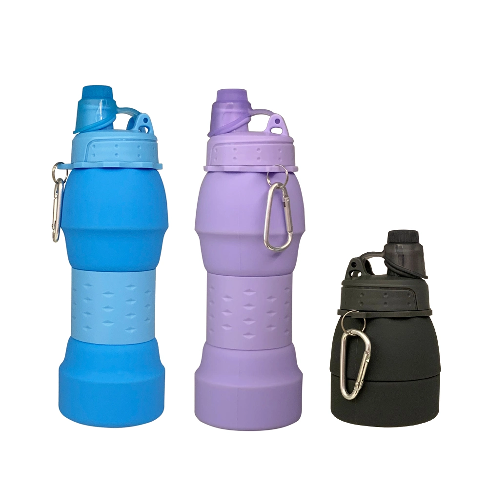 600ml Hot Selling Squeeze Silicone Collapsible Travel Sports Water Bottle Cup Mug