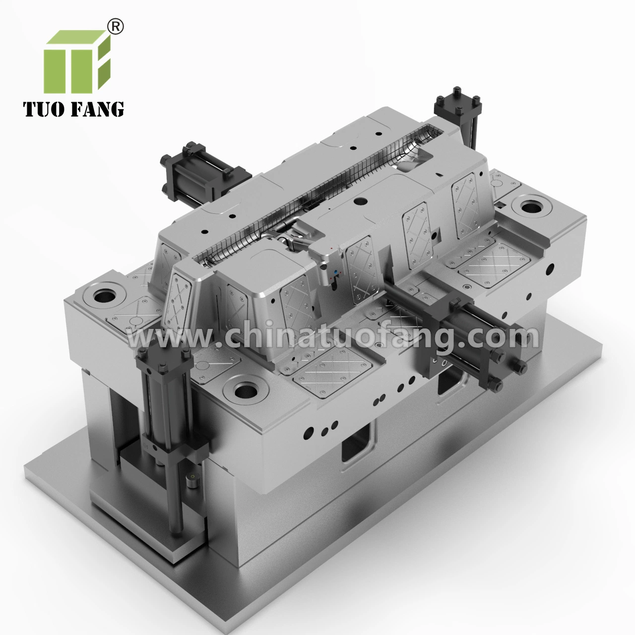 Track Parts Mould PA66+30%GF Plastic Track Tank Mould Truck Radiator Water Tank Mould