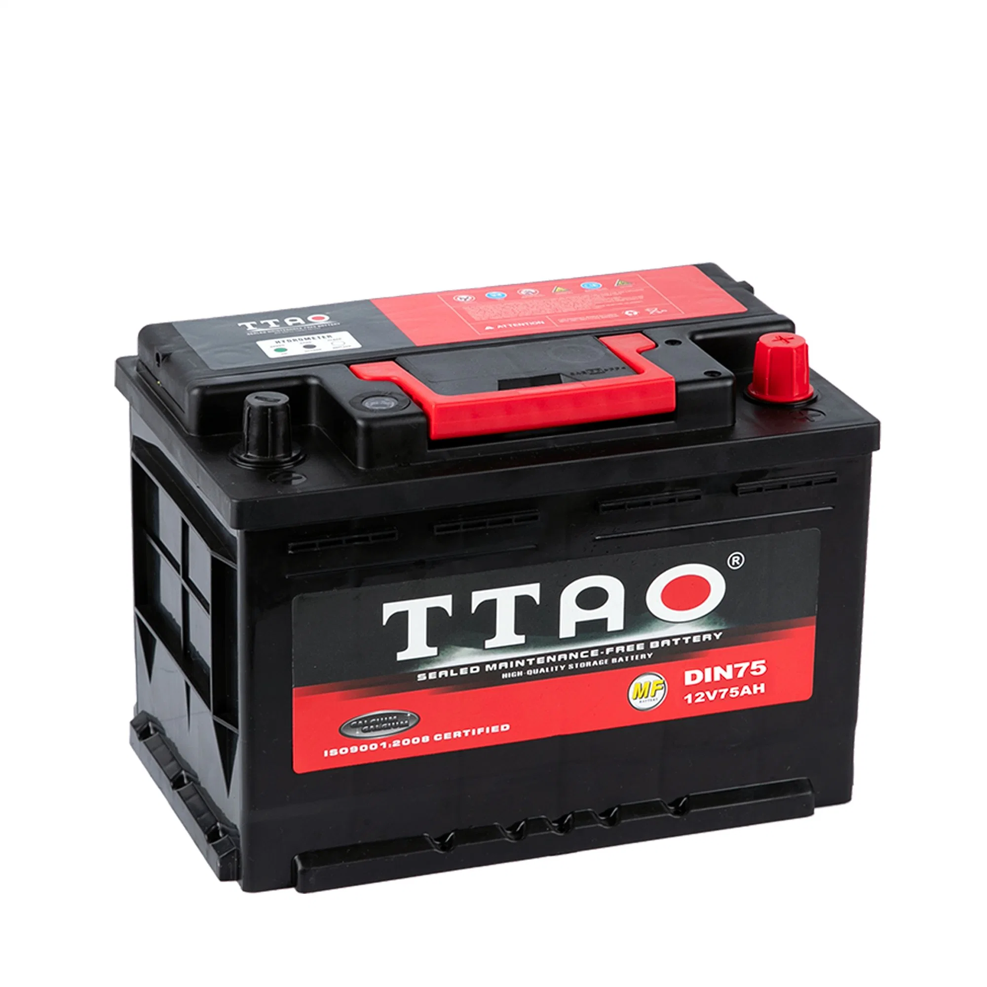 DIN75 Automobile Engine Storage Battery 12V75ah Maintenance Free Car Battery