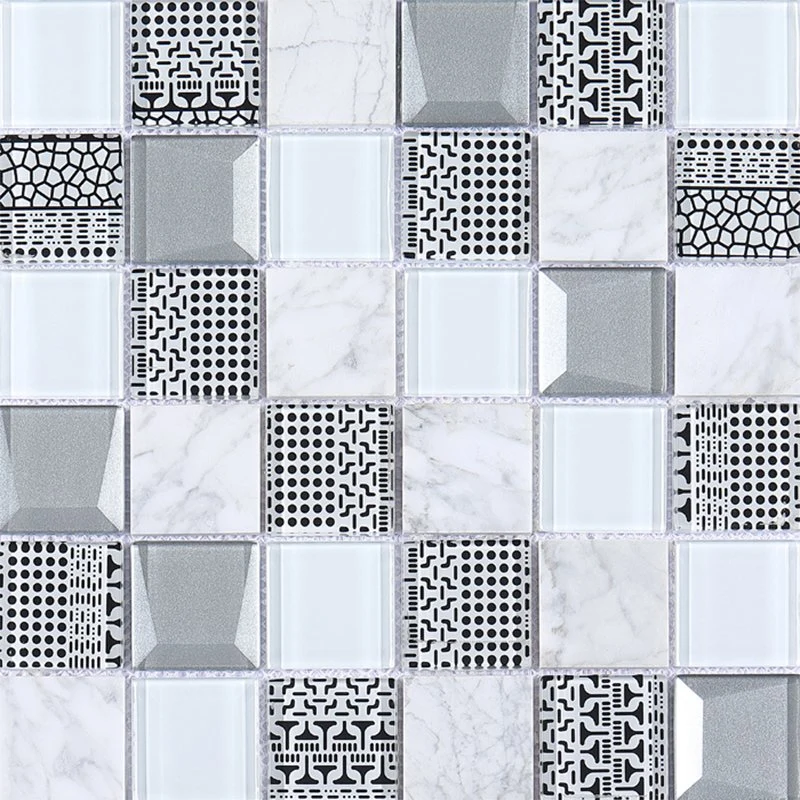 Foshan Color Century Kitchen Backsplash Tile Wall Mirror Bathroom Glass Mosaic Tiles