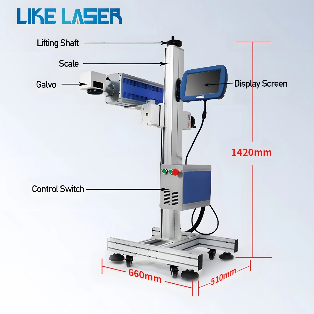 Marcação a laser de CO2 impressora para impressora de código de data da linha de produção de água de plástico PET Impressão do logótipo do vaso