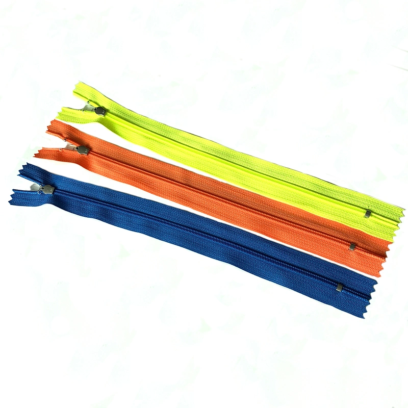 5#51-54 Cm Colorful Closed End Zipper Invisible Zipper Teardrop Type Slider for Trouser