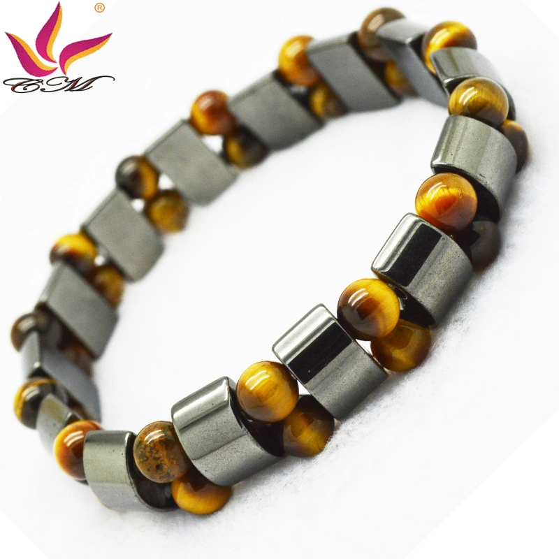 Fashion Hematite Bracelet with Magnetic for Body Health Care (CFHB024BL)