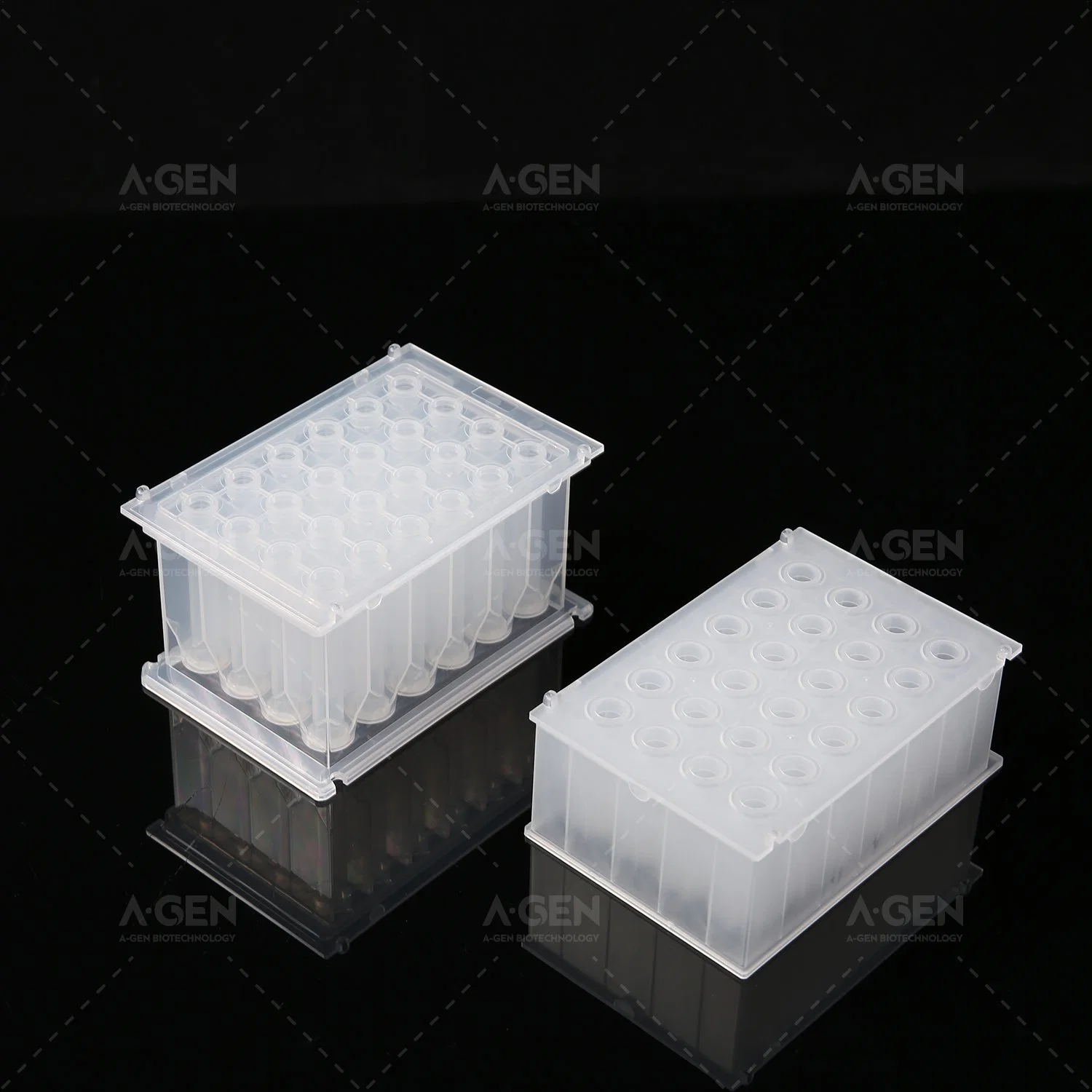 24 PP 15ml Square Deep Well Plate with Conical Bottom