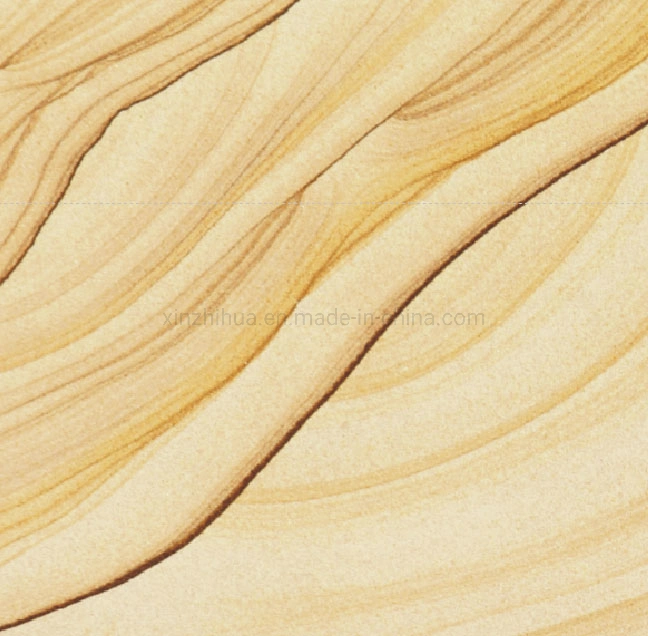 China Cheap Wooden Yellow Sandstone Wood Vein Marble Wall/Flooring Tile/Basluter