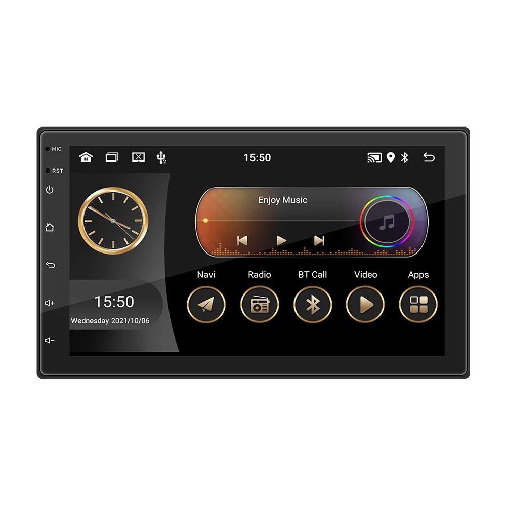 Usine 7 pouces GPS Android WiFi Écran tactile Lecteur DVD de voiture Auto Stéréo Double 2 DIN Radio de voiture Lecteur vidéo multimédia 1024*600.