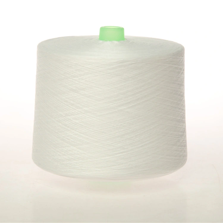 Single Polyeser Yarn 30s/1 "S" Twist Direct 100% Polyester Sewing Thread for Fabric Weaving with Raw White Made for Polyester Staple Fiber.