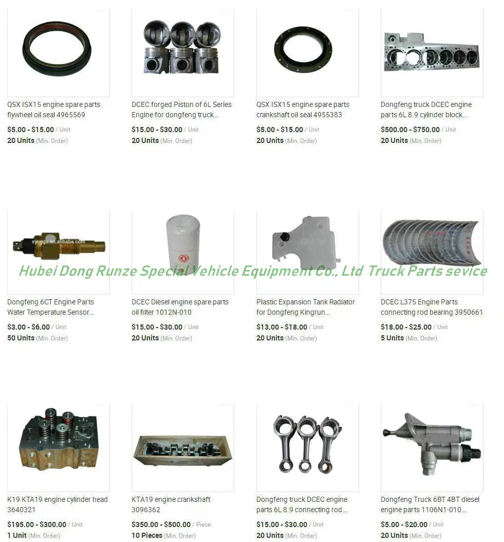 Dongfeng Kingrun Truck Engine Parts (Fan Coupling Assembly Piston Assembly)