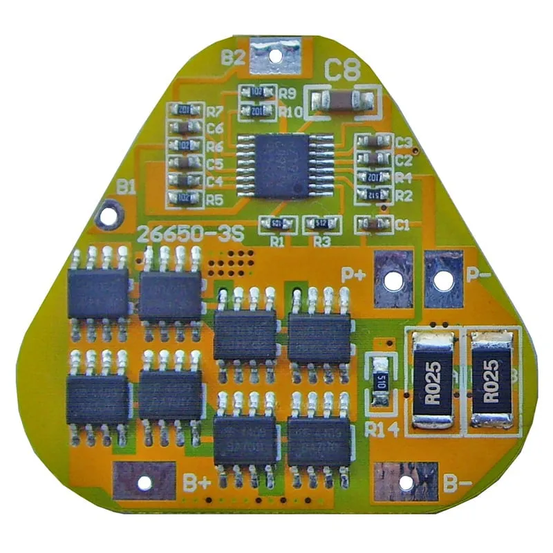 3s 20A BMS para Triangular 10,8V 11.1V 12V/Li-ion de litio-polímero de litio/9V 9,6V LiFePO4 Batería Talla L42*W39*T3.5mm (PCM-L03S20-157)