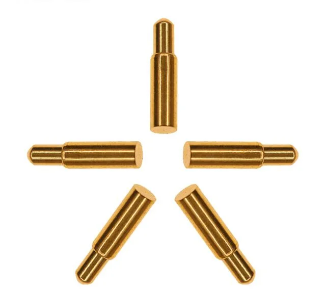 High Current Brass Gold-Plated Pogo Pin Spring Pin Contact Pin for PCB