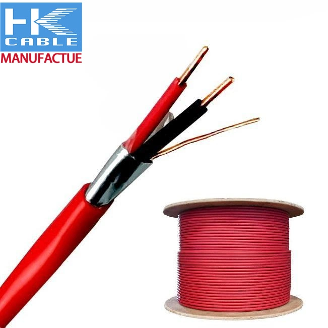 2Core 1mm 1,5 mm de cable de cobre de 2,5 mm de fuego Material para el sistema de alarma de incendios