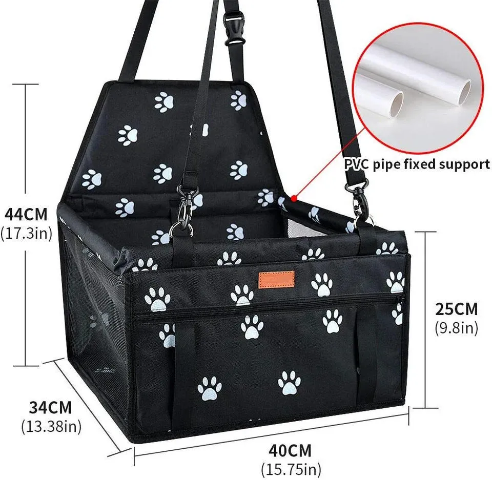 Folding Soft Washable Travel Pet Car Booster Seat Adjustable Waterproof Pet Dog Cat Car Seat Booster