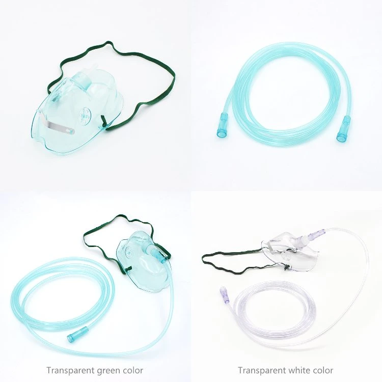 Disposable Medical Oxygen Mask with Tubing for Adult