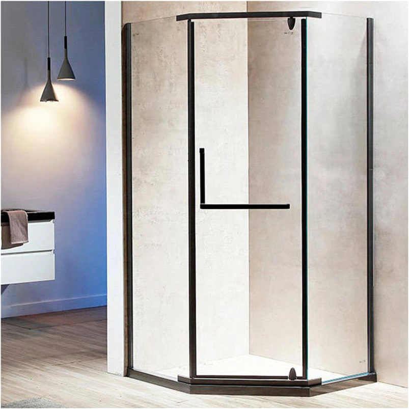 Contemporary Diamond Bathroom Glass Sliding Shower Door with Customizable Size and 304 Stainless Steel Frame Shower Room Douche Cabinet