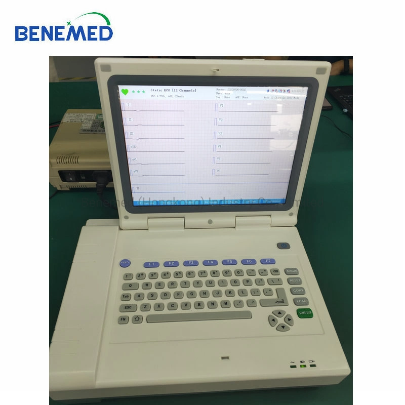 12 pulgadas en el Hospital electrocardiógrafo Digital Máquina de ECG de 12 canales