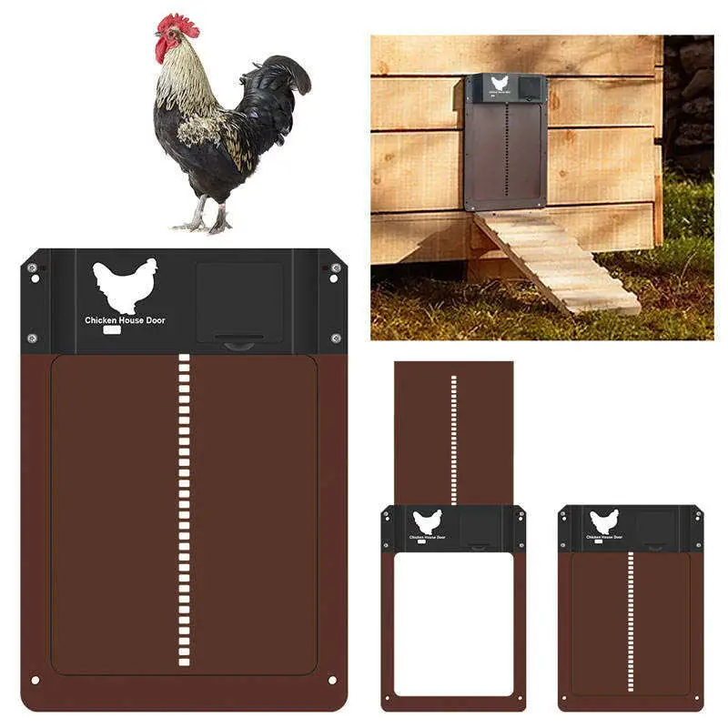 Battery Waterproof Plastic Light Sensing Controlled Automatic Chicken Coop Door Opener