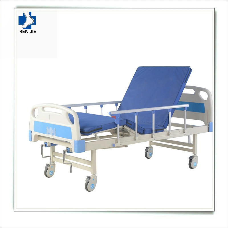 Mobiliario portátil de Clínica plegable Manual ajustable de Enfermería médica de Metal paciente Cama de hospital