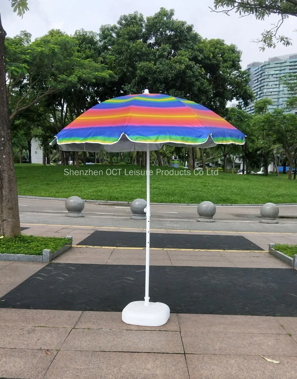 China Proveedor personalizado UV Rainbow Beach Parasol al aire libre con asequible Precio (OCT-BU19008)