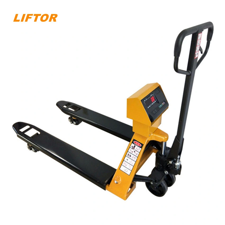 Balance Digital Hand Manual Pallet Truck Jack 1000kg Weighing Scale Manual Hydraulic Hand Pallet Truck Scale