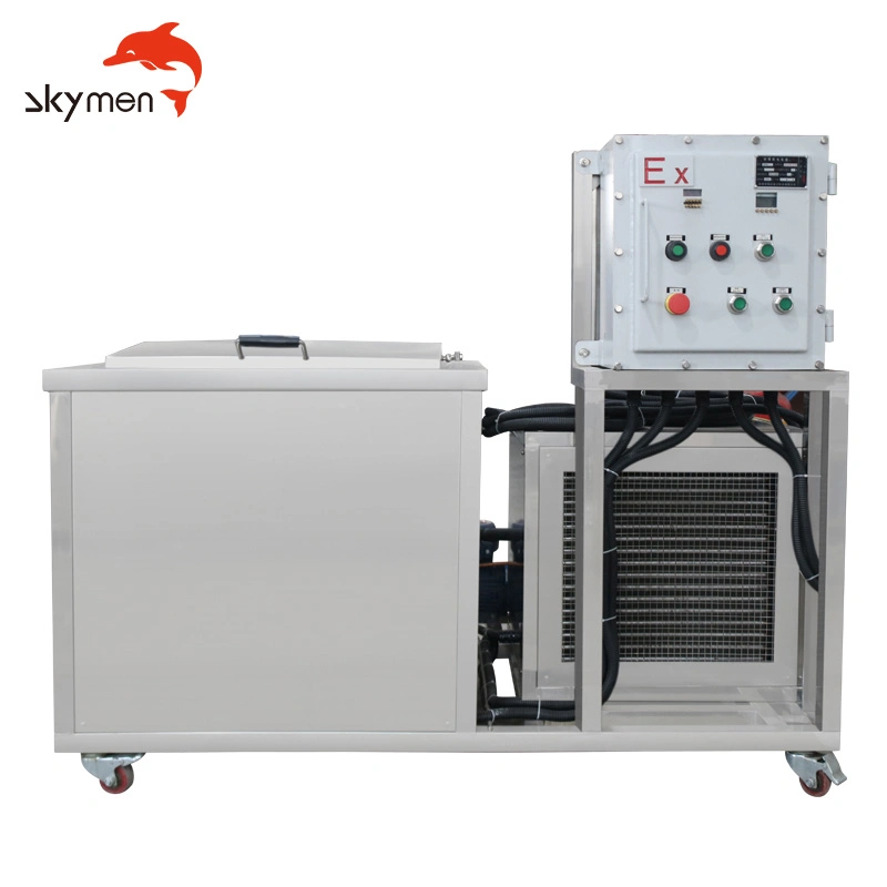 38L Industrial Explosion-Proof Refrigeration Large Cleaner Single Tank Ultrasonic Cleaning Machine for Autoparts 600W