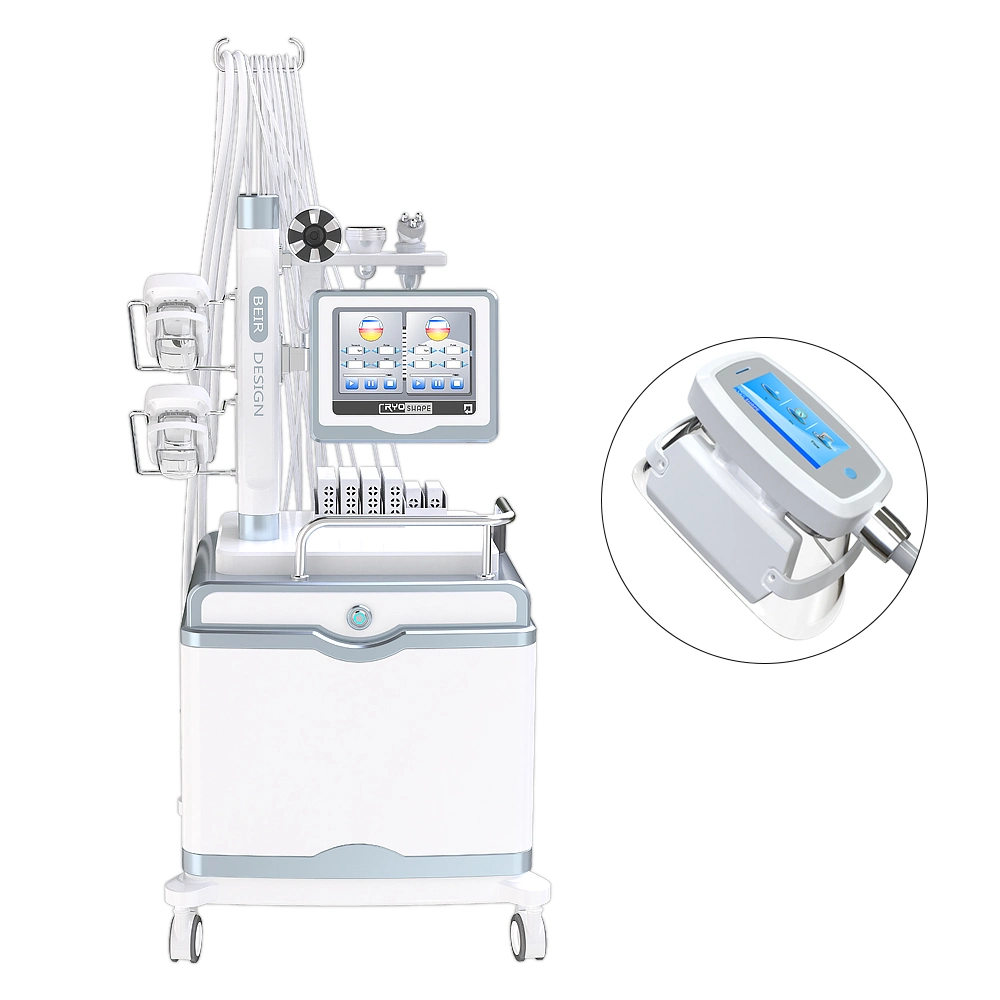 Beir vertical 5 en 1 de RF cavitación terapia de ondas de choque radiales Cryolipolysis/Eswt Fisioterapia/ El tratamiento del dolor de pie de la onda de choque radiales