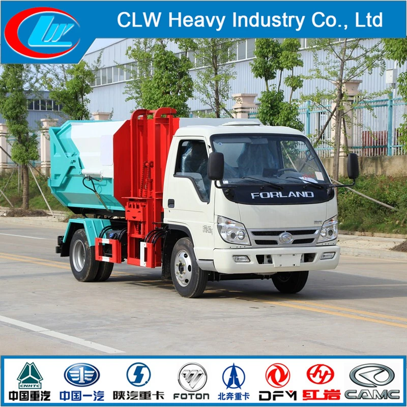 10T Hang Barrel Garbage Truck 6 Wheel Side Load Garbage Lkw