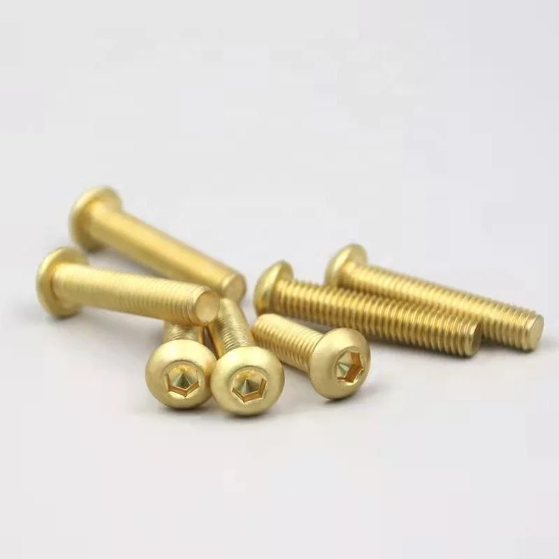 ISO7380 Brass Button Head Socket Screw M3 M4 M5 M6 M8 Brass Cap Head Screws