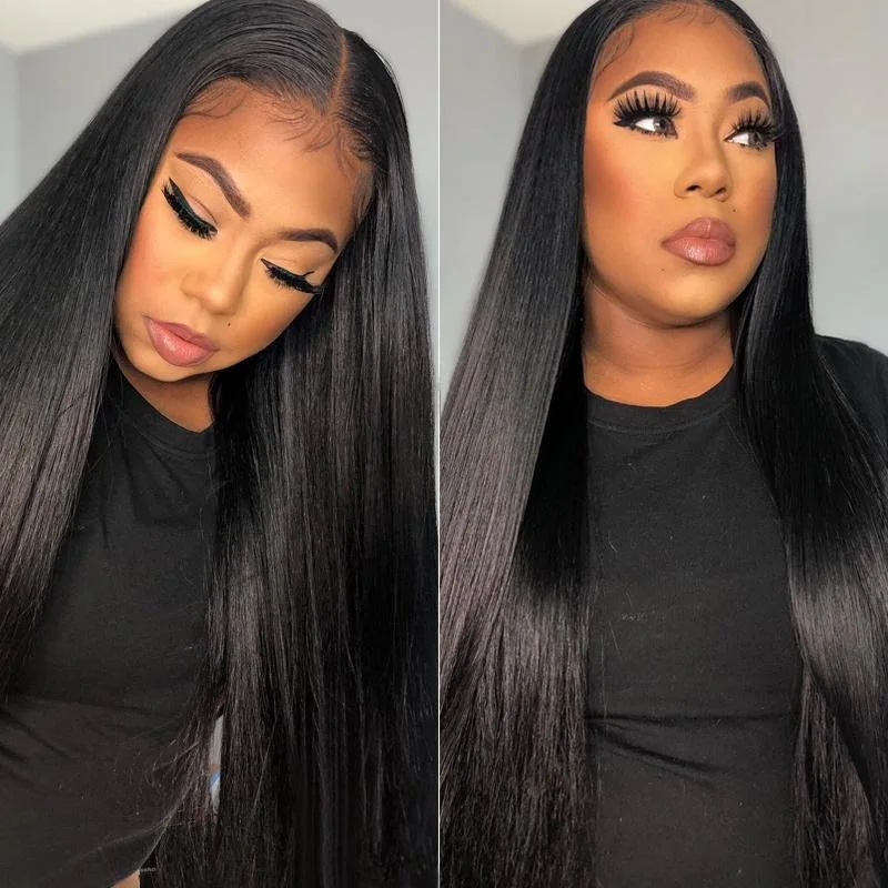 Straight U Part Wig 150% Density Natural Brazilian Human Hair Long Wigs Brazilian Straight Wigs Non Lace No Glue for Black Women 10-30inch Wig