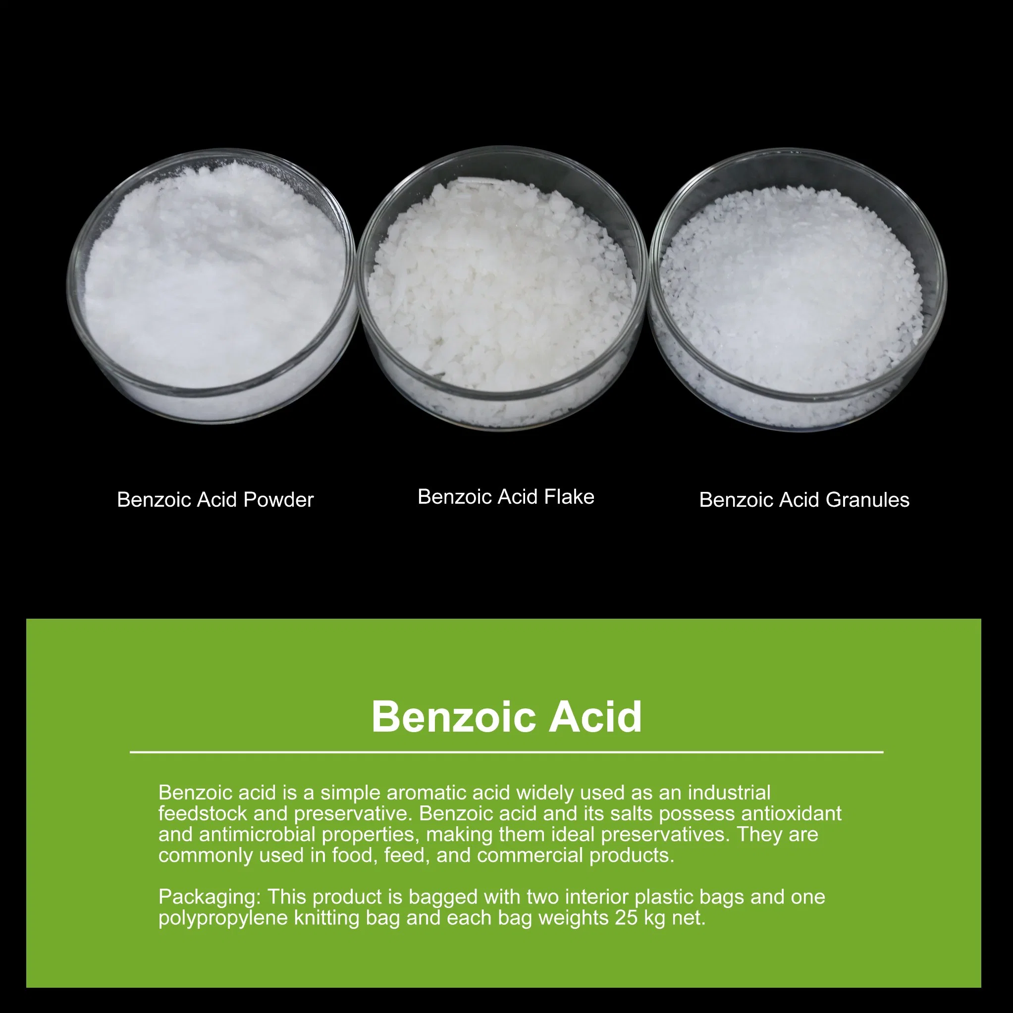 Benzoic Acid Mudanjiang Fengda Industrial Food Grade Powder Flake Solid C6h5cooh 65-85-0 Carboxybenzene Benzoic Acid