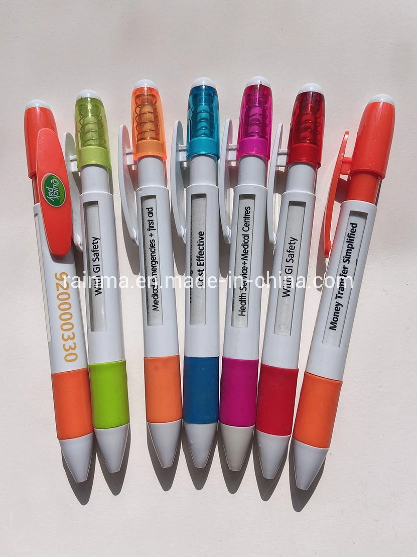 Plastic Logo Ball Pen with 6 Logo Designs for Promotional Pen Gift