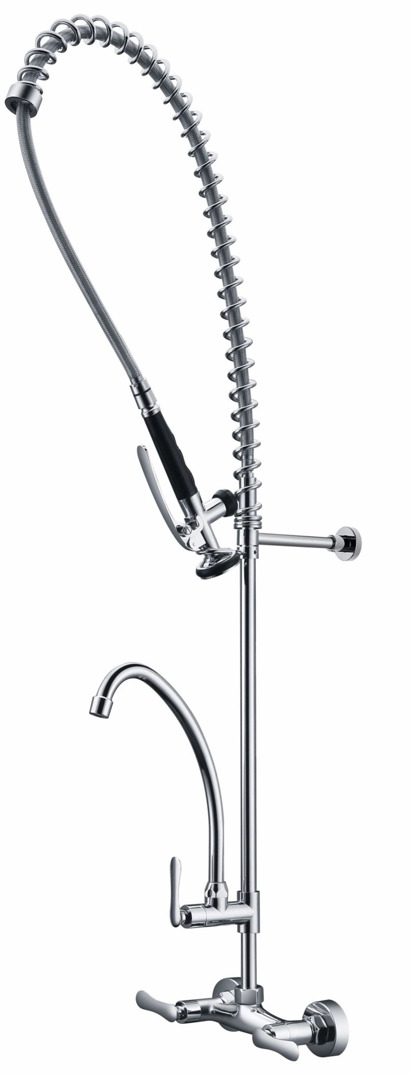 Landonbath Pre Rinse 47 Height Brass Material Hot and Cold High Kitchen Pre-Rinse Faucet with Swivel Spout