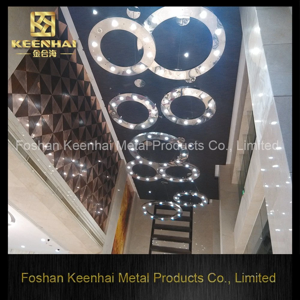 Modern Hall False Ceiling Designs Round Decorative Suspended Integrated Ceiling Panel Design (KH-MC-M2)