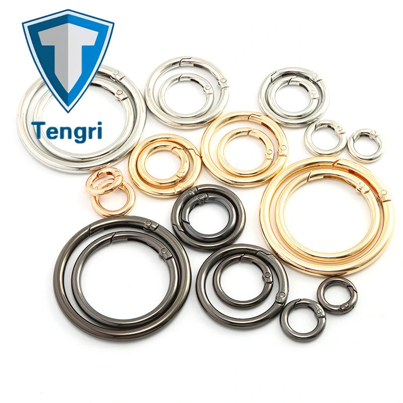 Hook Metal Ring with Open Spring for Bag /Key /Rope