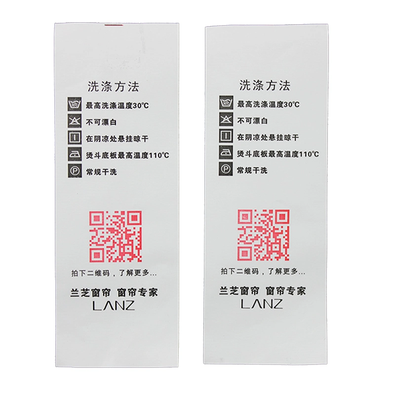 Wholesale Garment White Non-Woven Printed Care Label