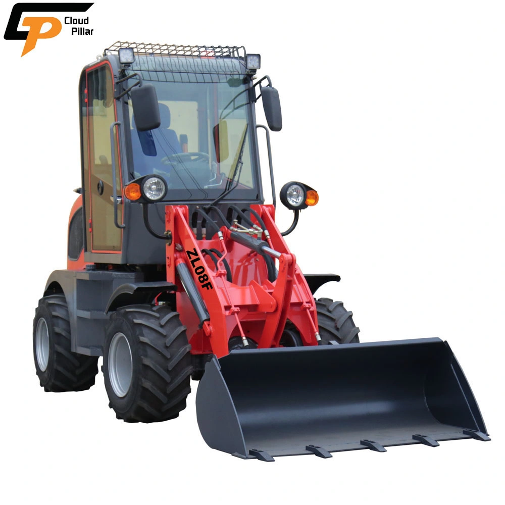 Buy 1 0.8 Ton China New Brand Electric Zl908 800kg Mini Small Compact Cheap Zl08f Articulated Front Wheel Loader Machine with Attachment CE Price List for Sale