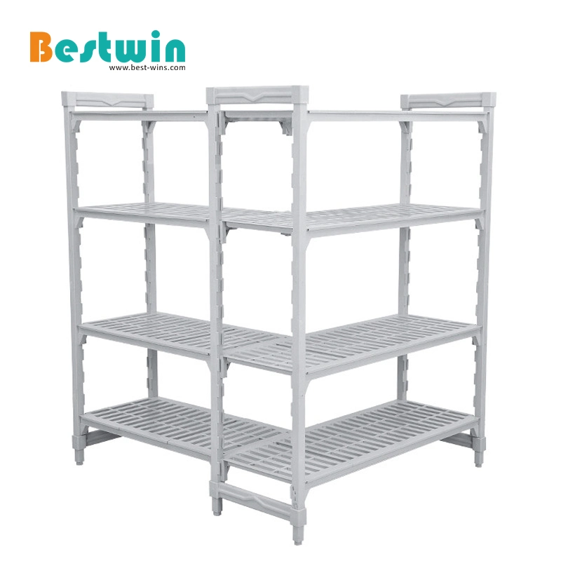 Environmental Heavy Duty Plastic Warehouse Storage Shelf Food Store Rack for Cold Room