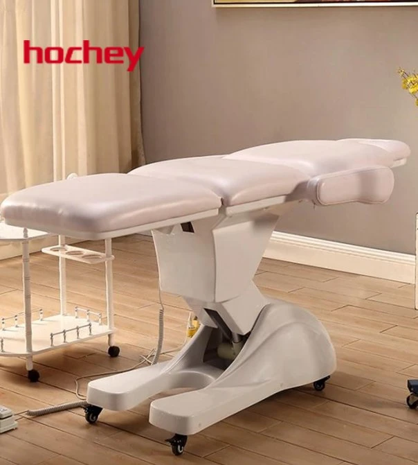 Hochey de alta calidad médica de los motores de 3 jóvenes ajustable eléctrico cosmética facial camas Salón de Belleza Salon Spa