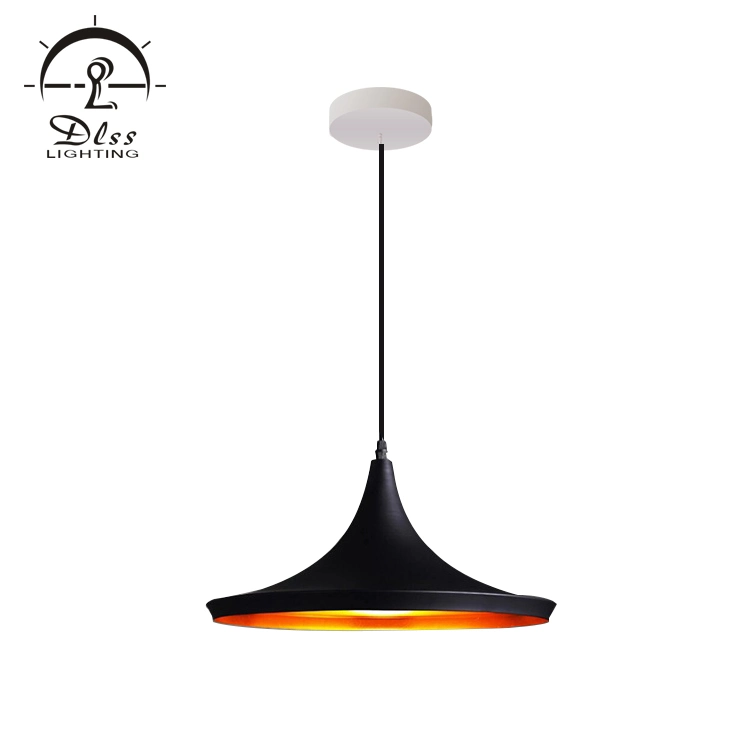 Décoration d'intérieur Lumière LED Chapeau melon noir de gentleman Chandelier en aluminium Éclairage suspendu