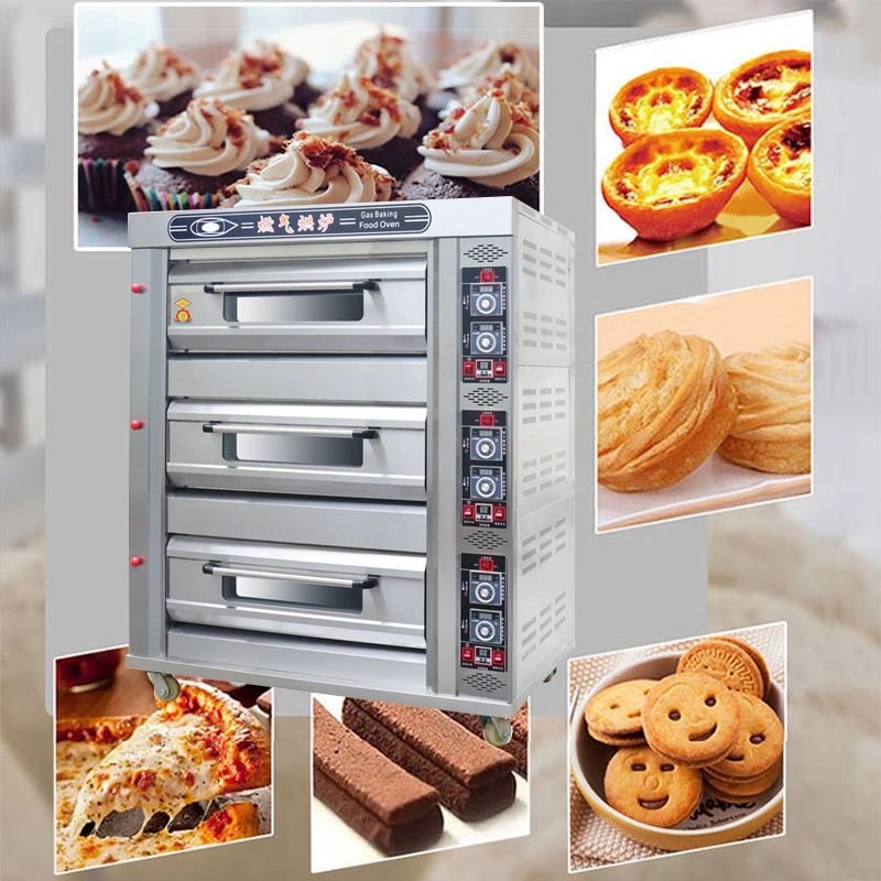 Gewerbliche Küchengeräte Bäckerei Gas-Backmaschine Toaster Brot Pizza Backofen Für Kuchen