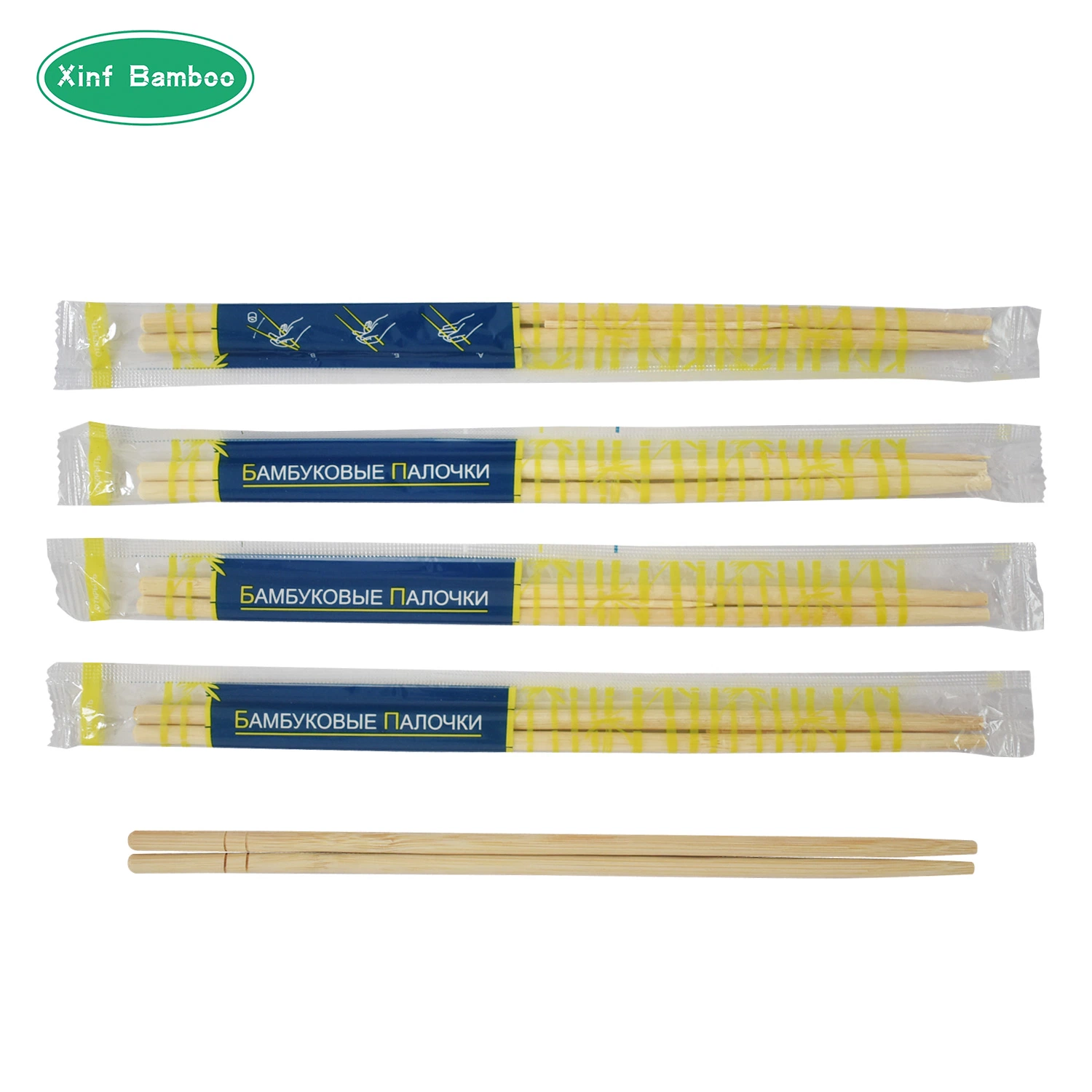 Wholesale/Supplier Disposable Household Tableware Bamboo Chopsticks Individual OPP Packaging Wrapped