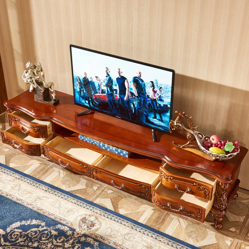 Solid Wood TV Stand with Cellaret in Optional Furniture Color