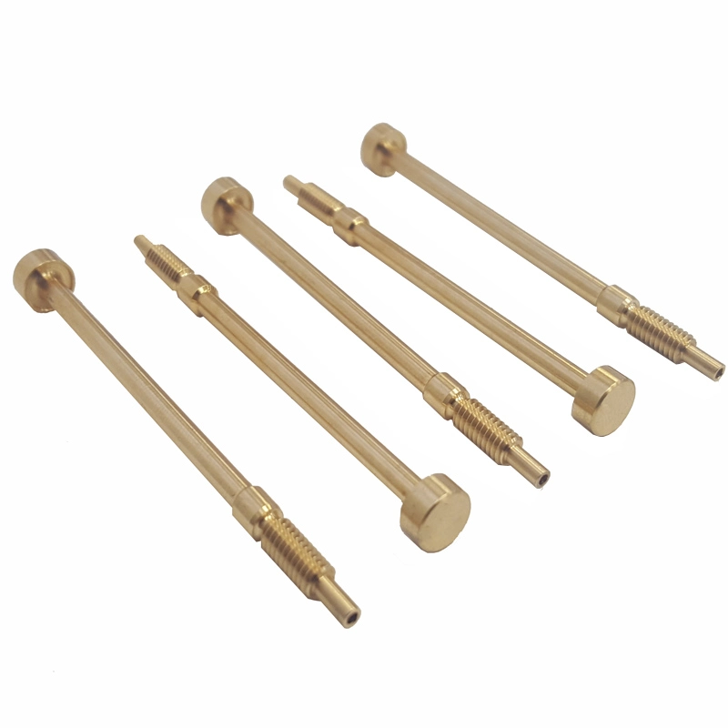 Precision CNC Swiss Machined Brass Copper Electronic Conductor Rod Terminal