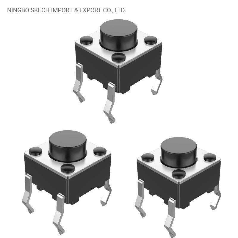 Interruptor de botón pulsador de tipo orificio pasante, 6,0X6.0, interruptor vertical de tacto Para dispositivos de audio/televisores