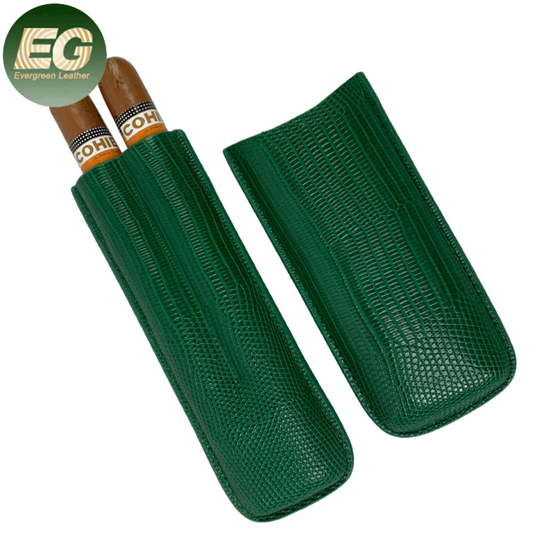 Ea343 Wholesale Portable Custom Waterproof Travel Humidor Moisturizing Box Cedar Luxury for Carry Cigar Leather Case