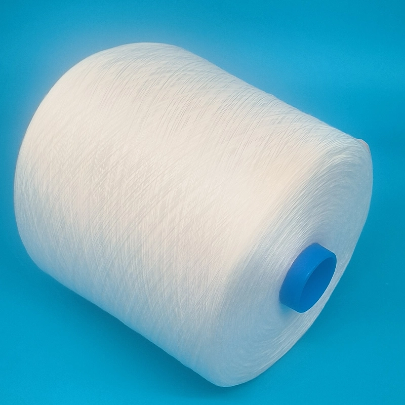 100% Polyester Spun Yarn 20s/2 Sewing Thread Optical White Hilo De Fibra Corta De Poliester