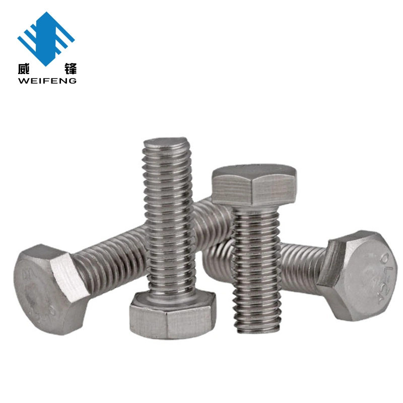 DIN 933 Full Threaded Hex Head Bolts Duplex SUS Passivated/Ms Gr 8.8/Super Austenitic SUS 904L/40cr Gr 12.9 Diameter M3-M42